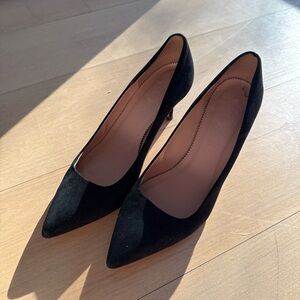 J. Crew Black Suede Heels
